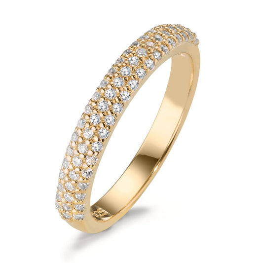 Ring Silver Zirconia Yellow Gold plated