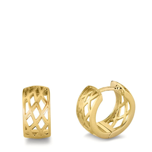 Hinged hoop Silver Yellow Gold plated