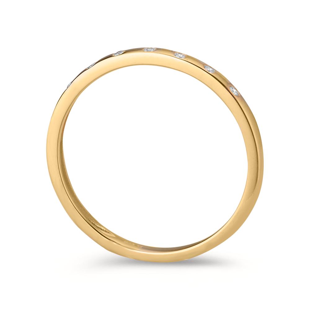 Stacking ring 9k Yellow Gold Zirconia 9 Stones