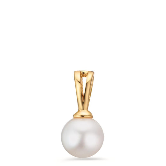 Pendant Silver Yellow Gold plated Freshwater pearl