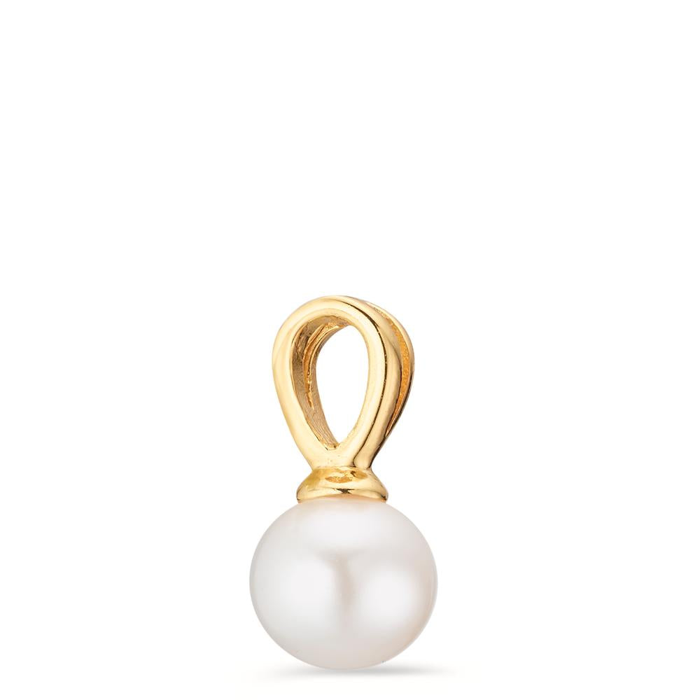 Pendant Silver Yellow Gold plated Freshwater pearl