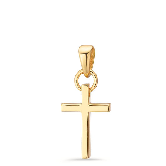 Pendant Silver Yellow Gold plated Cross