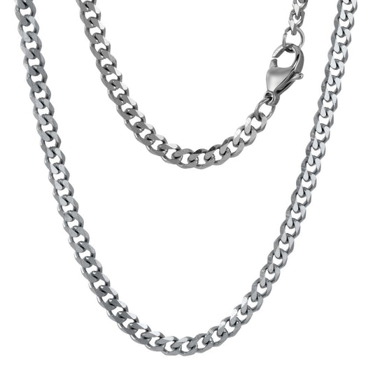 Curb-Necklace Stainless steel 45 cm