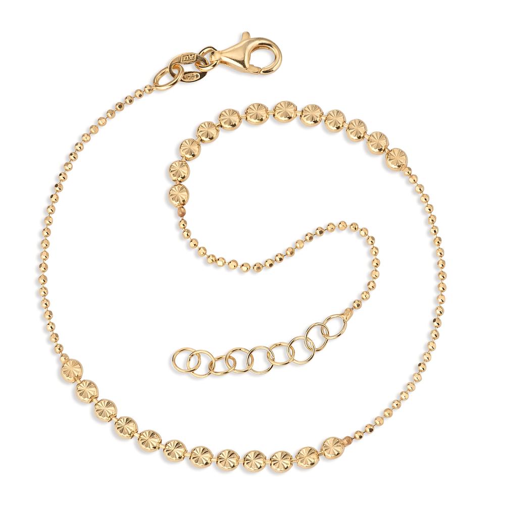 Anklet Silver Yellow Gold plated 23-25 cm