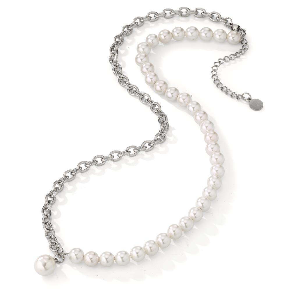 Necklace Stainless steel Shining pearls 45-50 cm