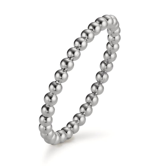 Stacking ring Silver Rhodium plated