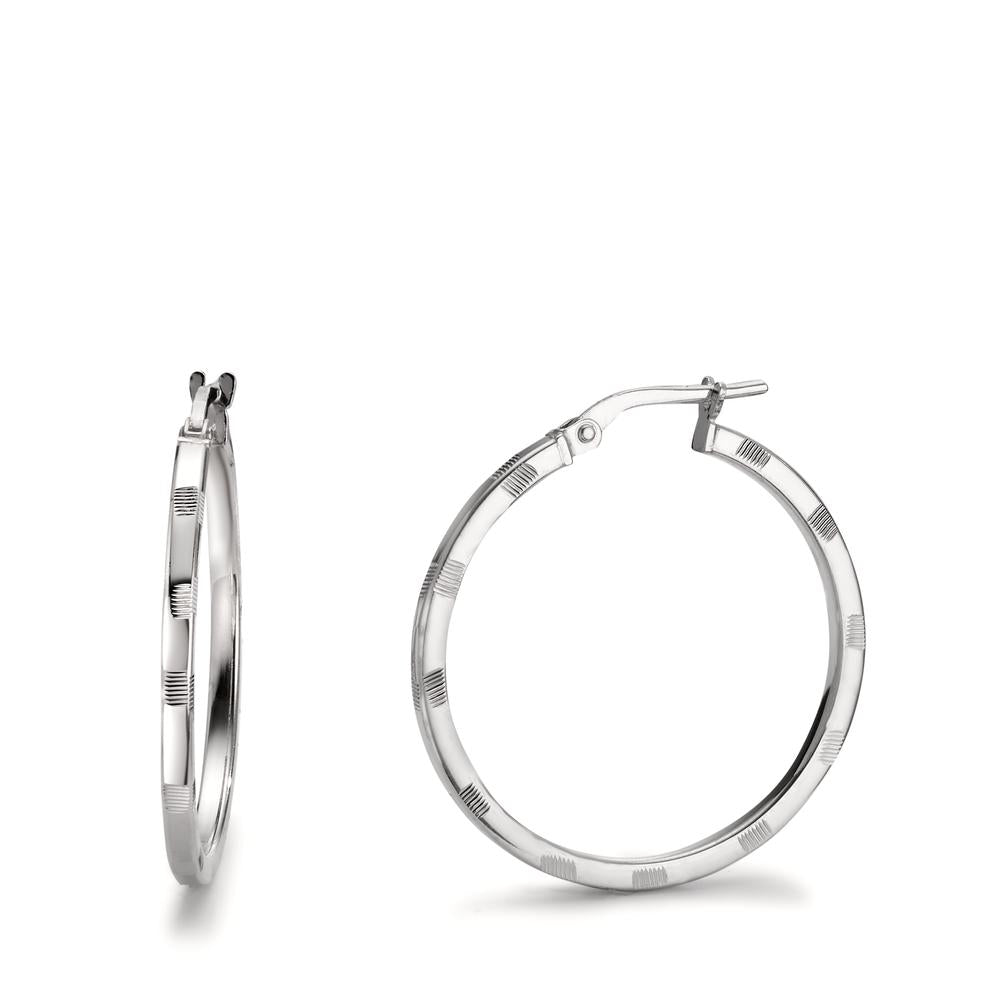 Hoop earrings Silver Rhodium plated