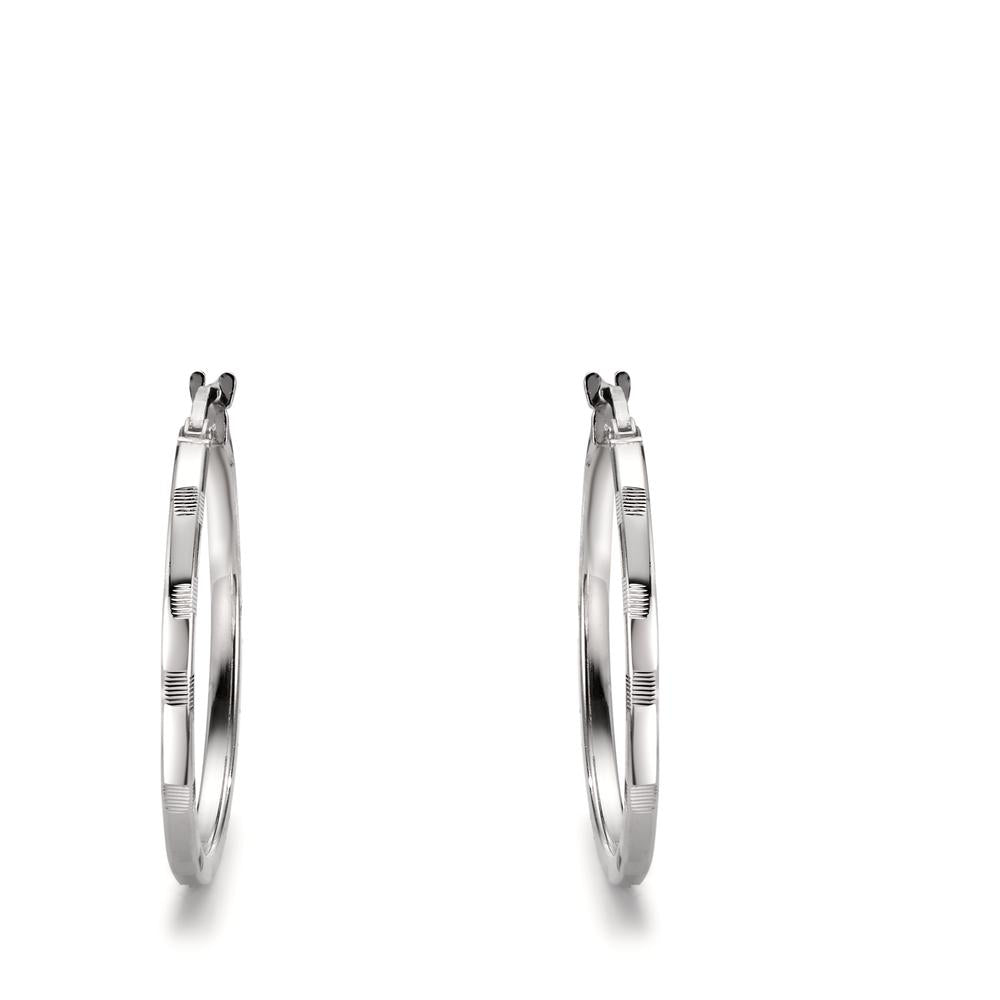 Hoop earrings Silver Rhodium plated