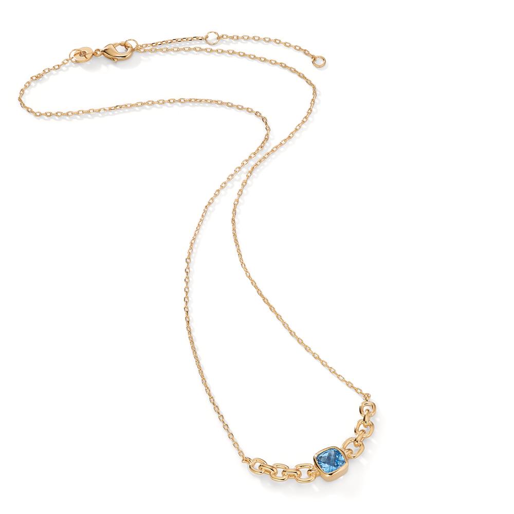 Necklace Bronze Zirconia Gold plated 40-45 cm