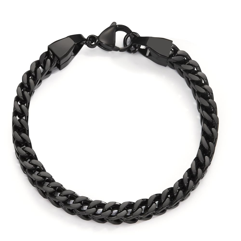 Bracelet Stainless steel Black IP coated 22 cm