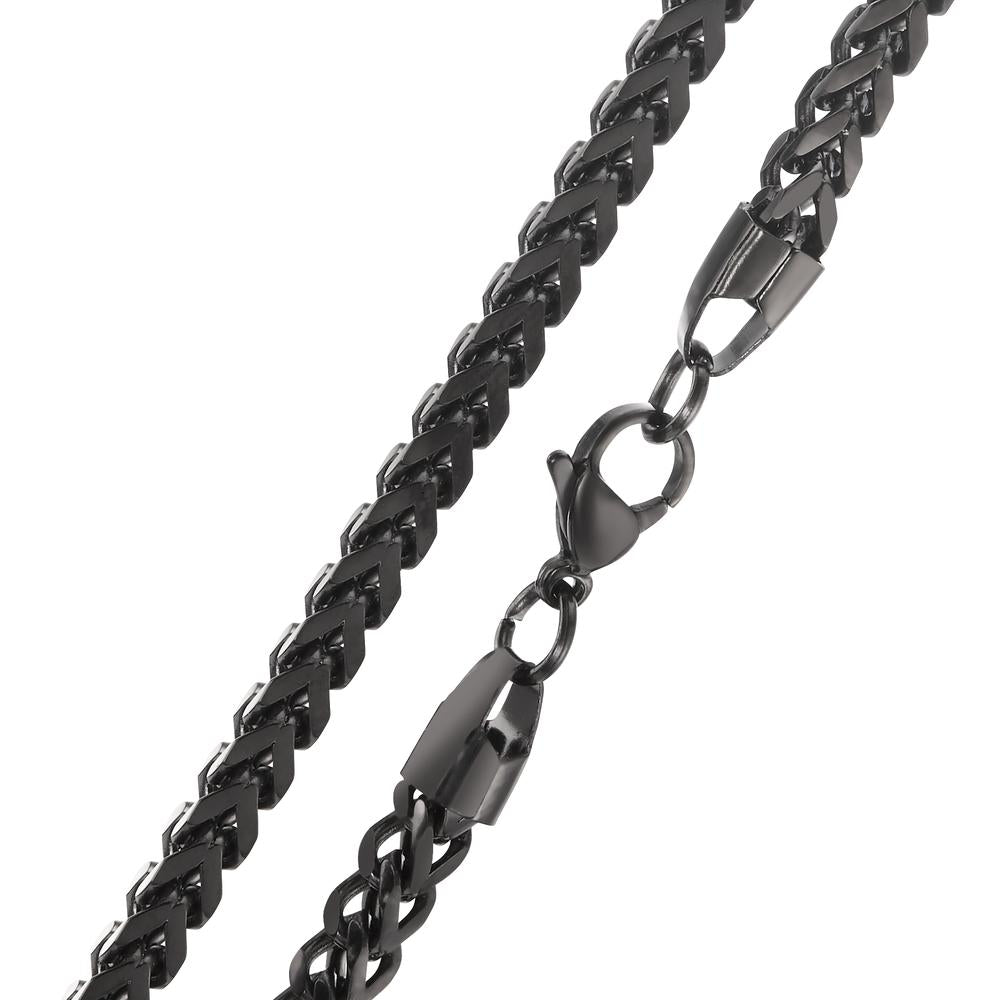 Necklace Stainless steel Black IP coated 50 cm