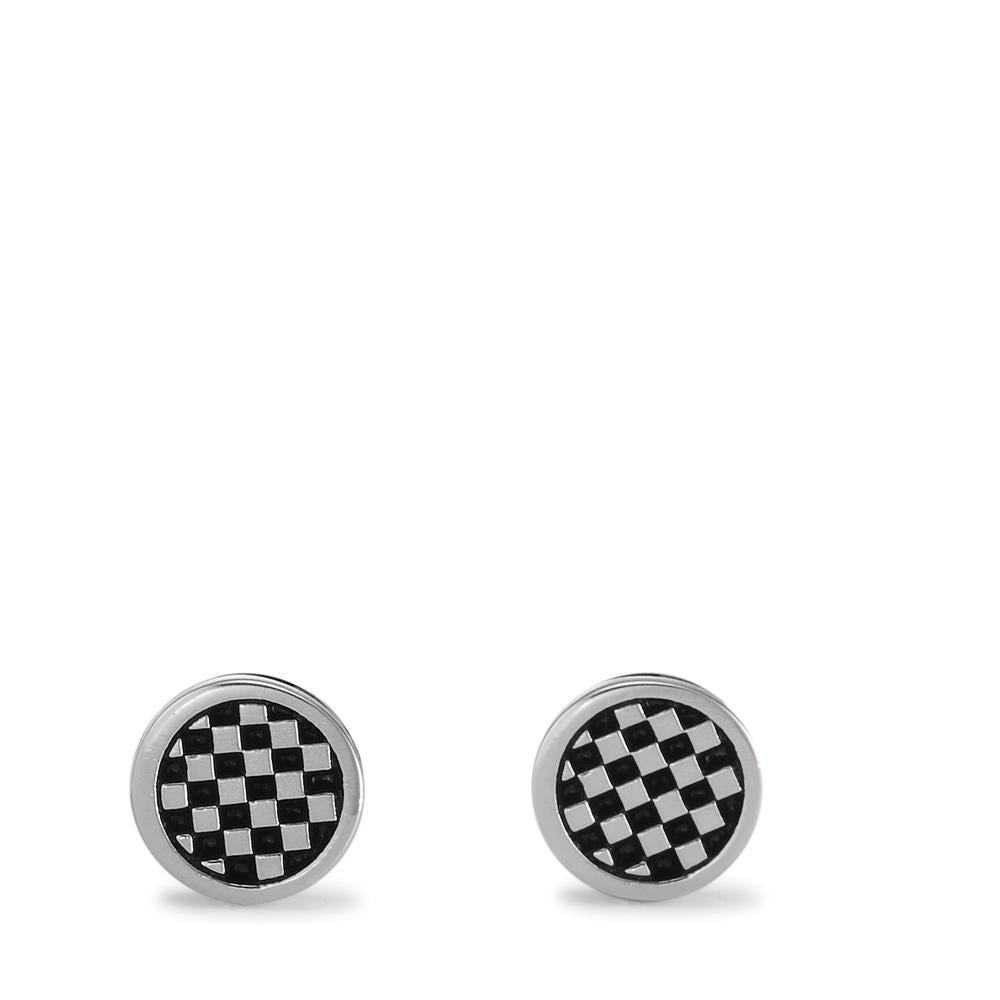 Stud earrings Silver Enameled Ø7 mm