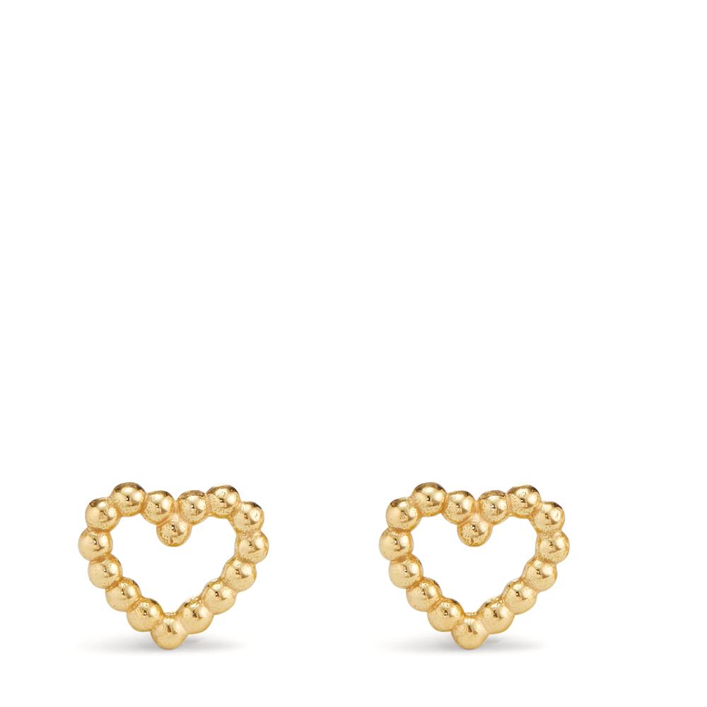 Stud earrings 9k Yellow Gold Heart Ø7.5 mm