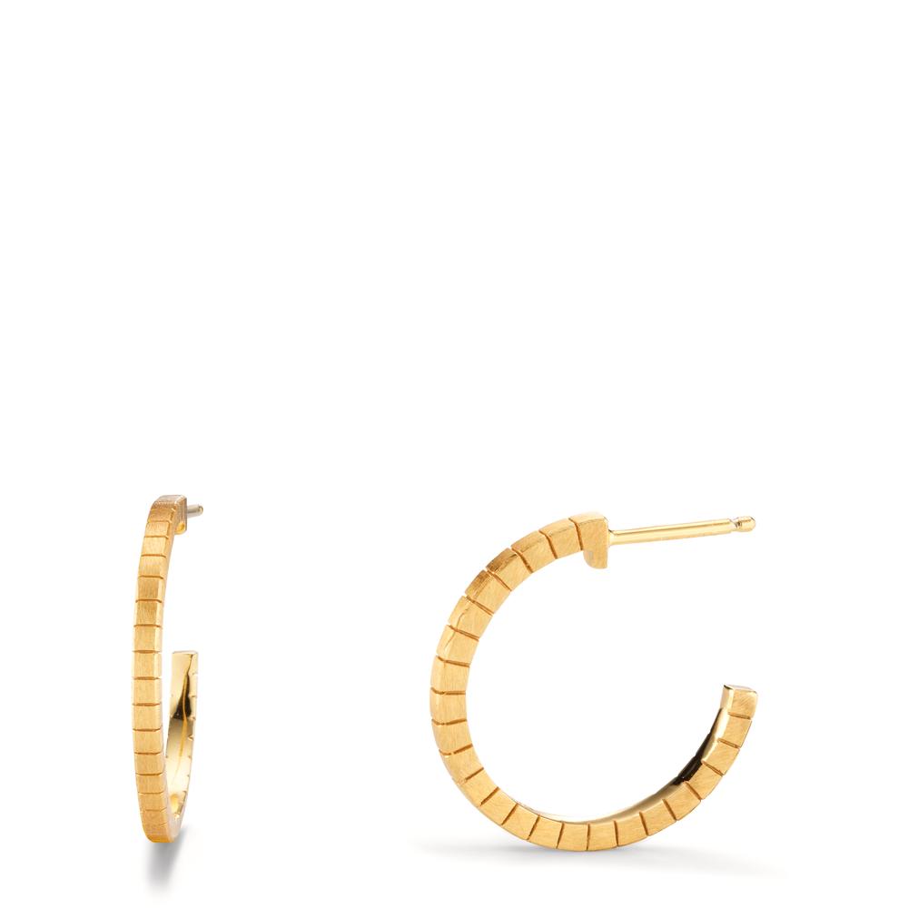 Hoop earrings Silver Yellow Gold plated