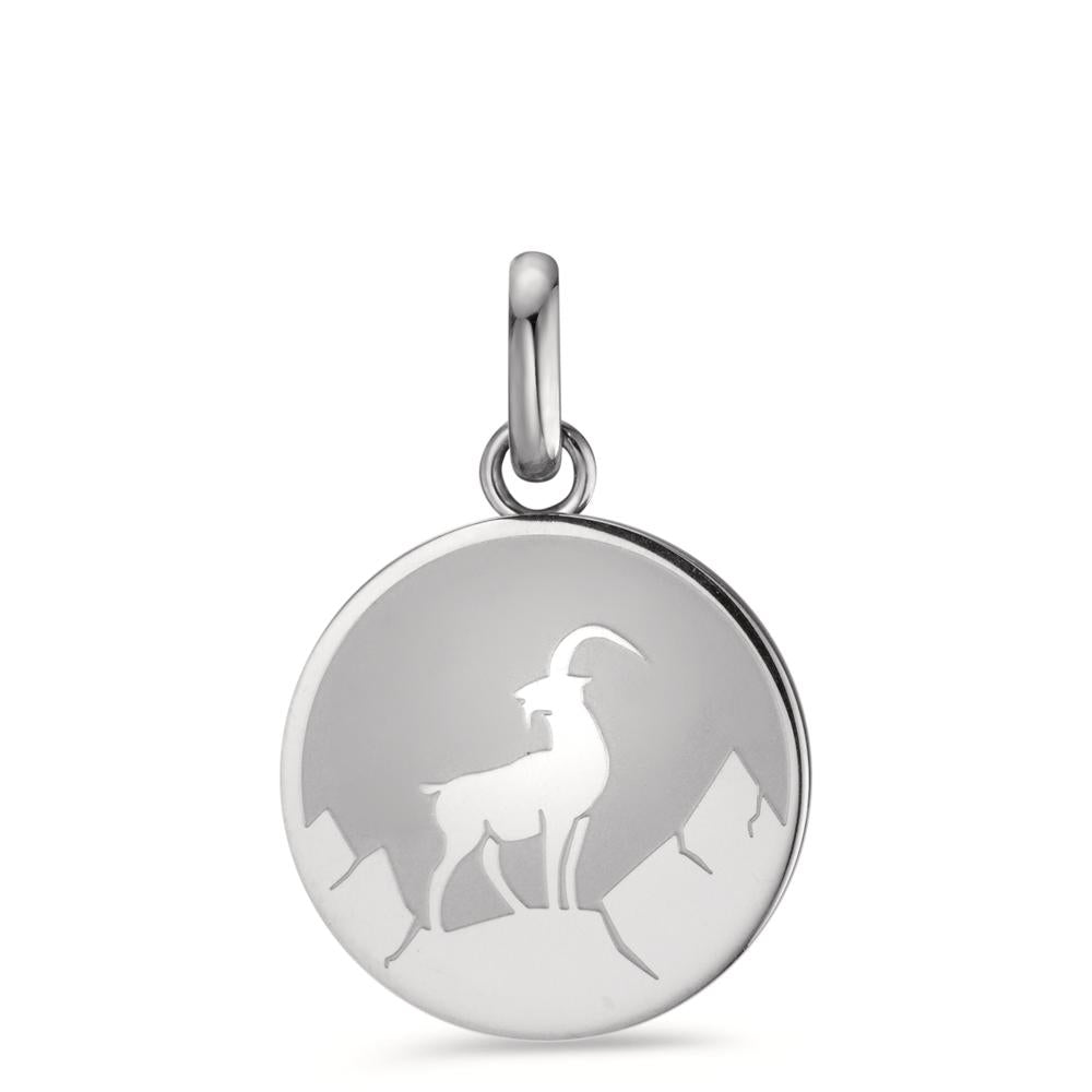 Pendant Stainless steel Capricorn Ø18 mm