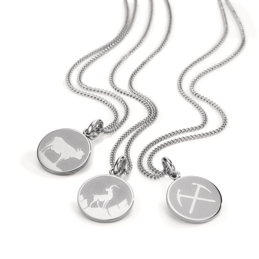 Pendant Stainless steel Cow Ø18 mm