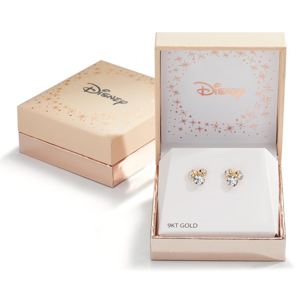 Stud earrings 9k Yellow Gold Zirconia White, 6 Stones Ø8 mm