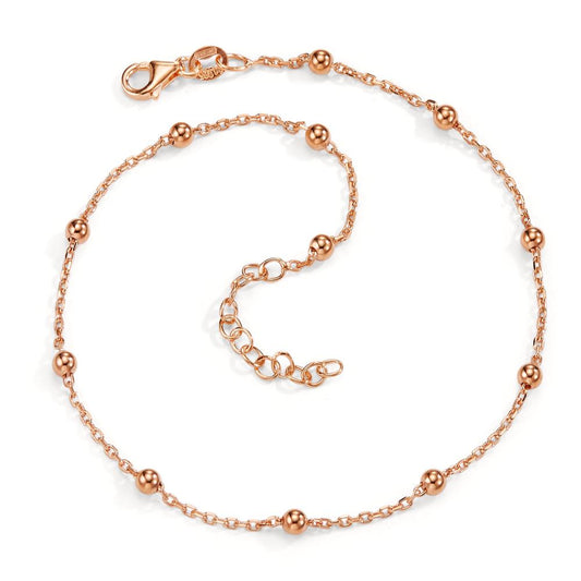 Anklet Silver Rose Gold plated 23.5-26.5 cm