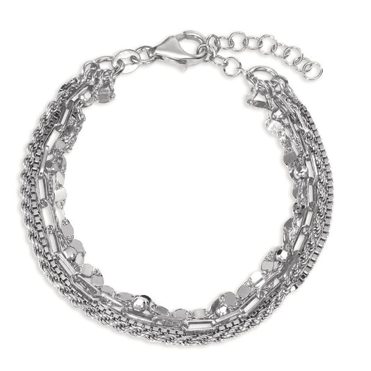 Bracelet Silver Rhodium plated 15.5-18.5 cm