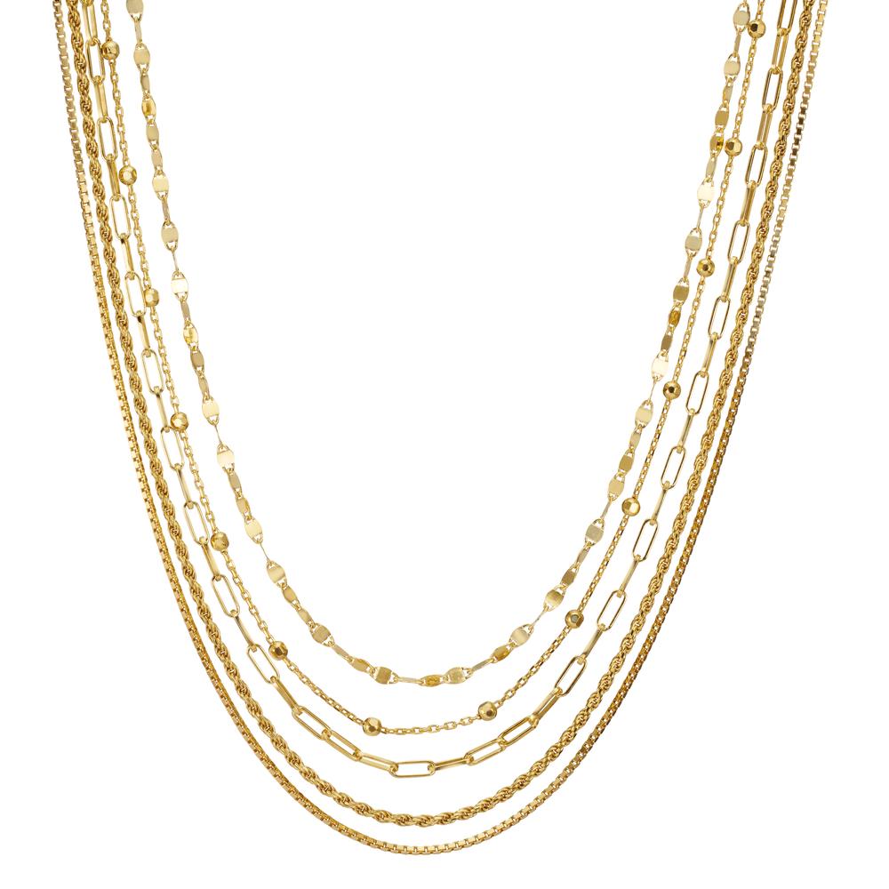 Necklace Silver Yellow Gold plated 40-45 cm