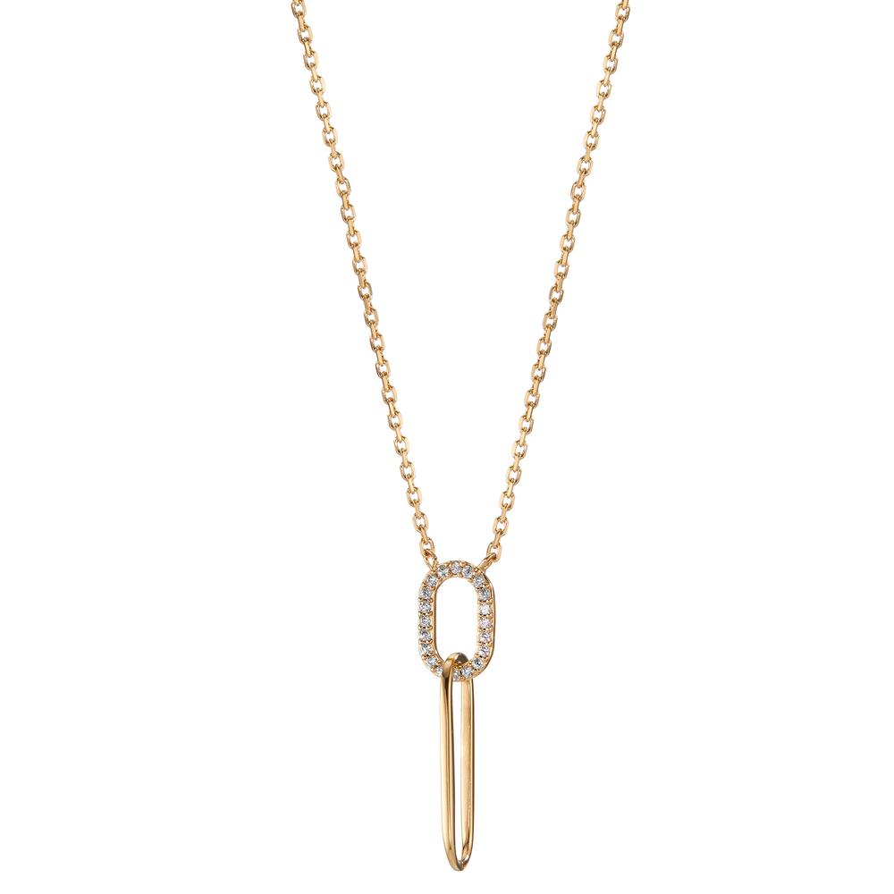 Necklace Bronze Zirconia 40-45 cm