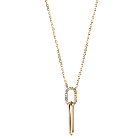 Necklace Bronze Zirconia 40-45 cm