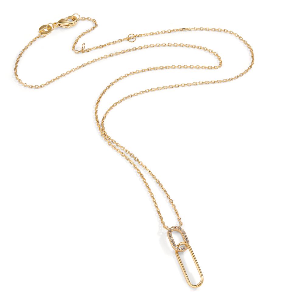 Necklace Bronze Zirconia 40-45 cm