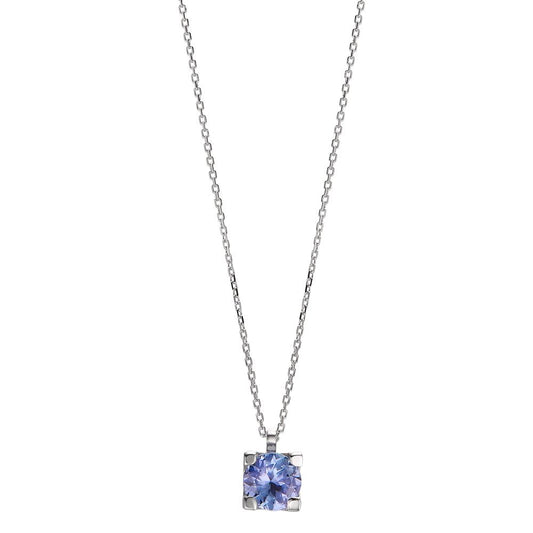 Necklace 18k White Gold Tanzanite 0.48 ct 40-42 cm