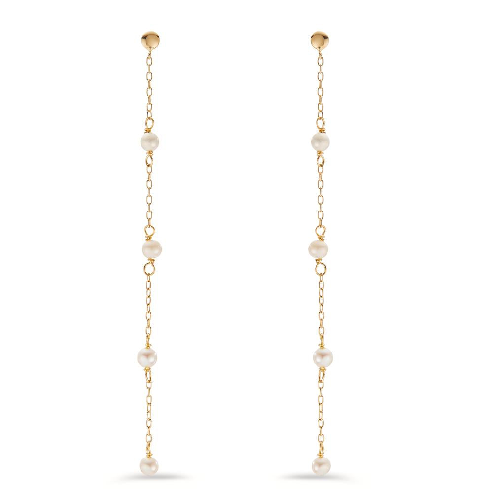 Drop Earrings 18k Yellow Gold Freshwater pearl