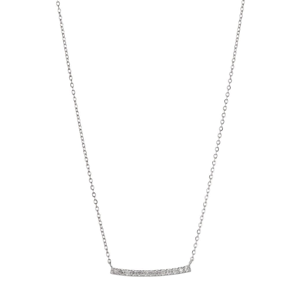 Necklace 18k White Gold Diamond 0.06 ct, 13 Stones, w-si 40-42 cm