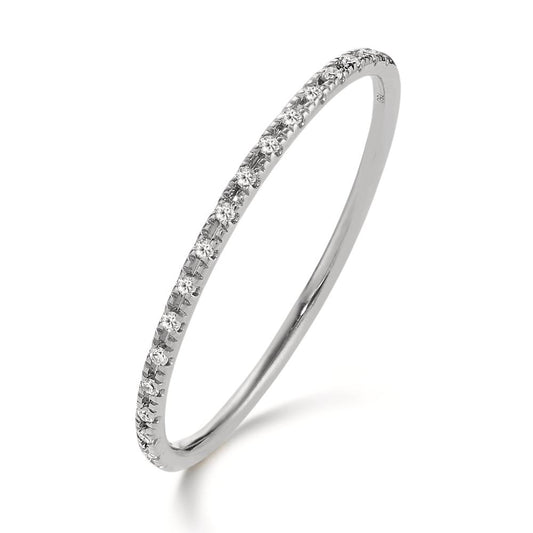 Memory ring 18k White Gold Diamond 0.04 ct, 18 Stones, w-si