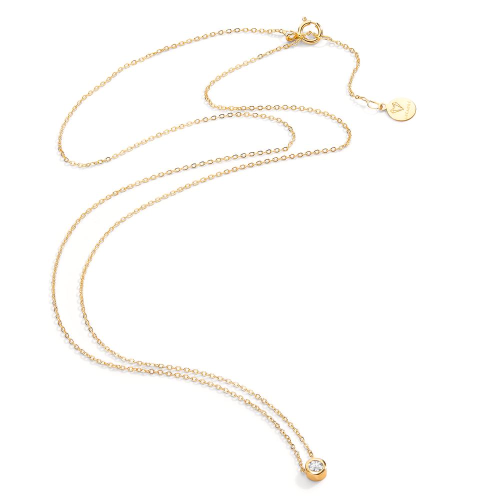 Necklace 18k Yellow Gold Diamond 0.05 ct, w-si 40-42 cm