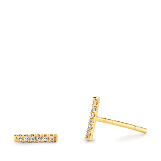 Stud earrings 18k Yellow Gold Diamond 0.05 ct, 12 Stones, w-si