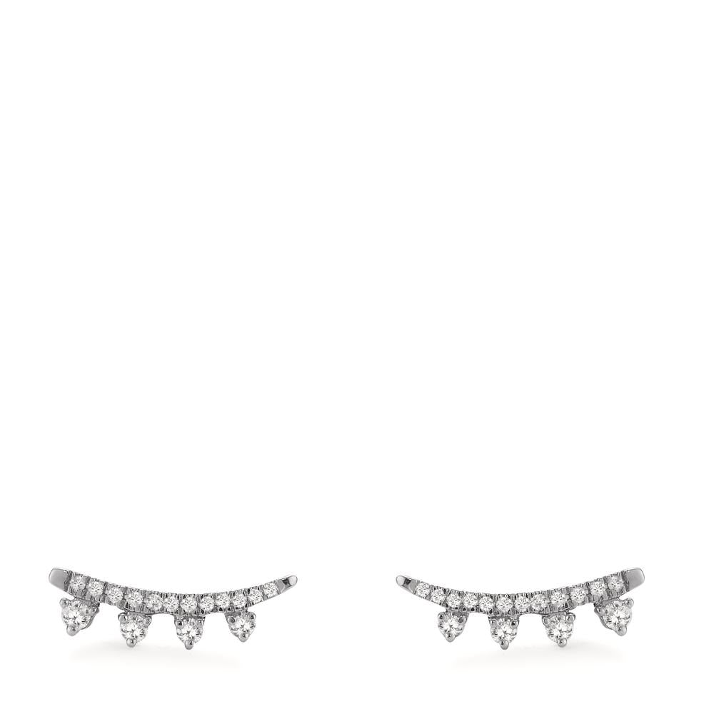 Stud earrings 18k White Gold Diamond 0.19 ct, 30 Stones, w-si