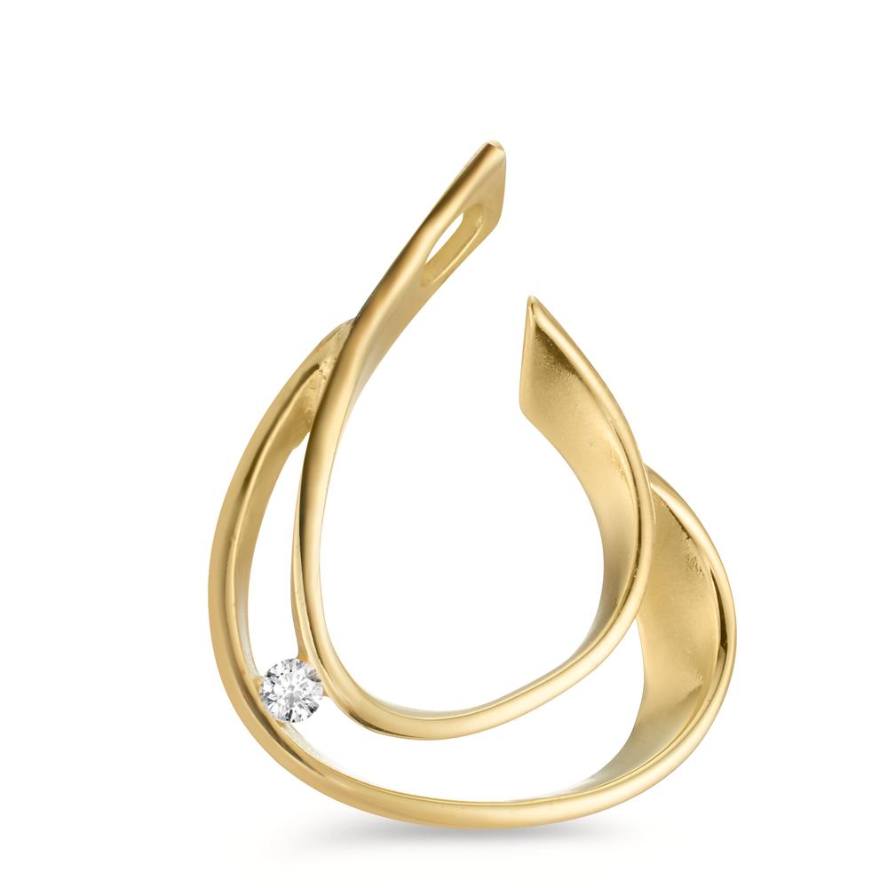 Pendant 9k Yellow Gold Zirconia