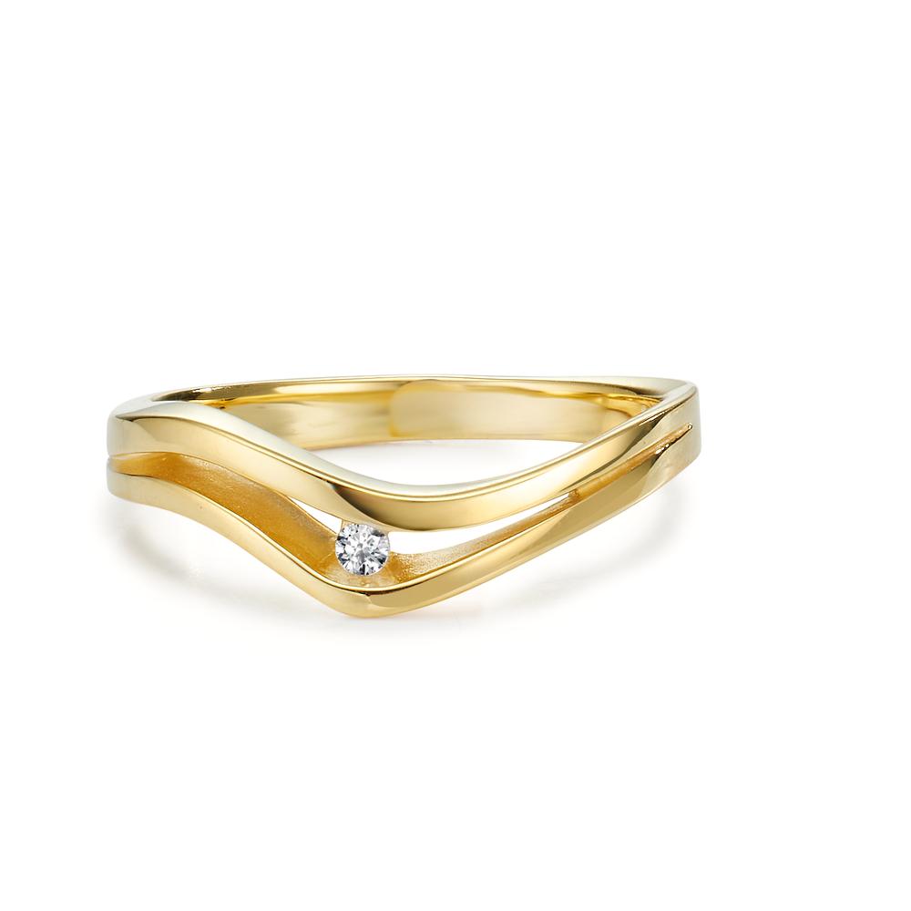 Ring 9k Yellow Gold Zirconia