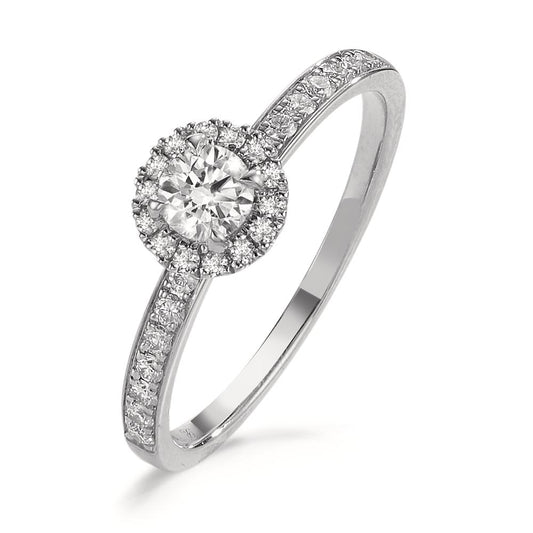 Memory ring Platinum 950 Diamond 0.50 ct, w-si Ø6.5 mm