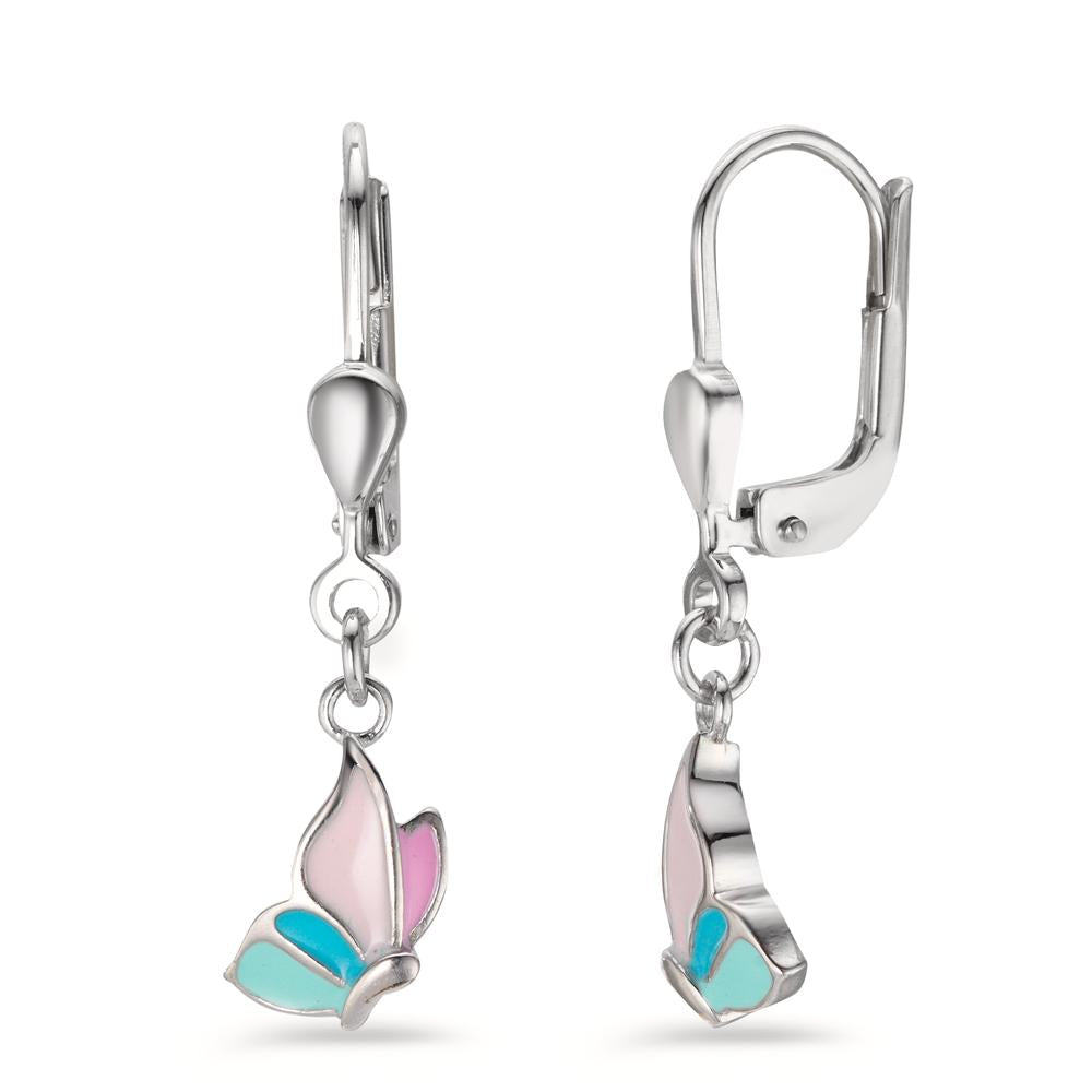 Drop Earrings Silver Rhodium plated Butterfly