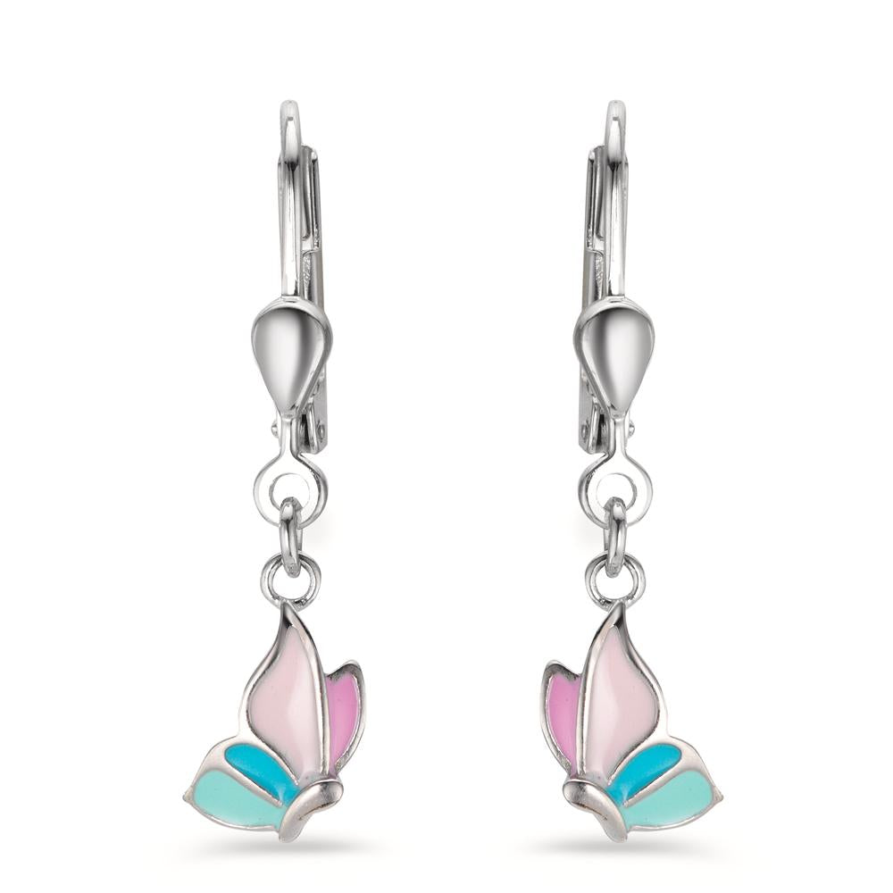 Drop Earrings Silver Rhodium plated Butterfly