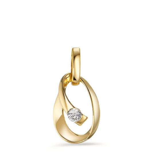 Pendant 9k Yellow Gold Zirconia