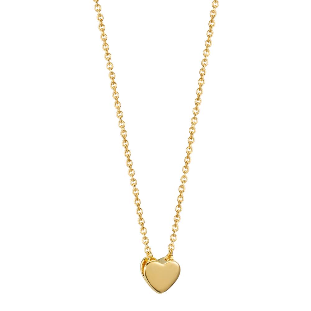 Necklace 9k Yellow Gold Heart 42-45 cm Ø5 mm