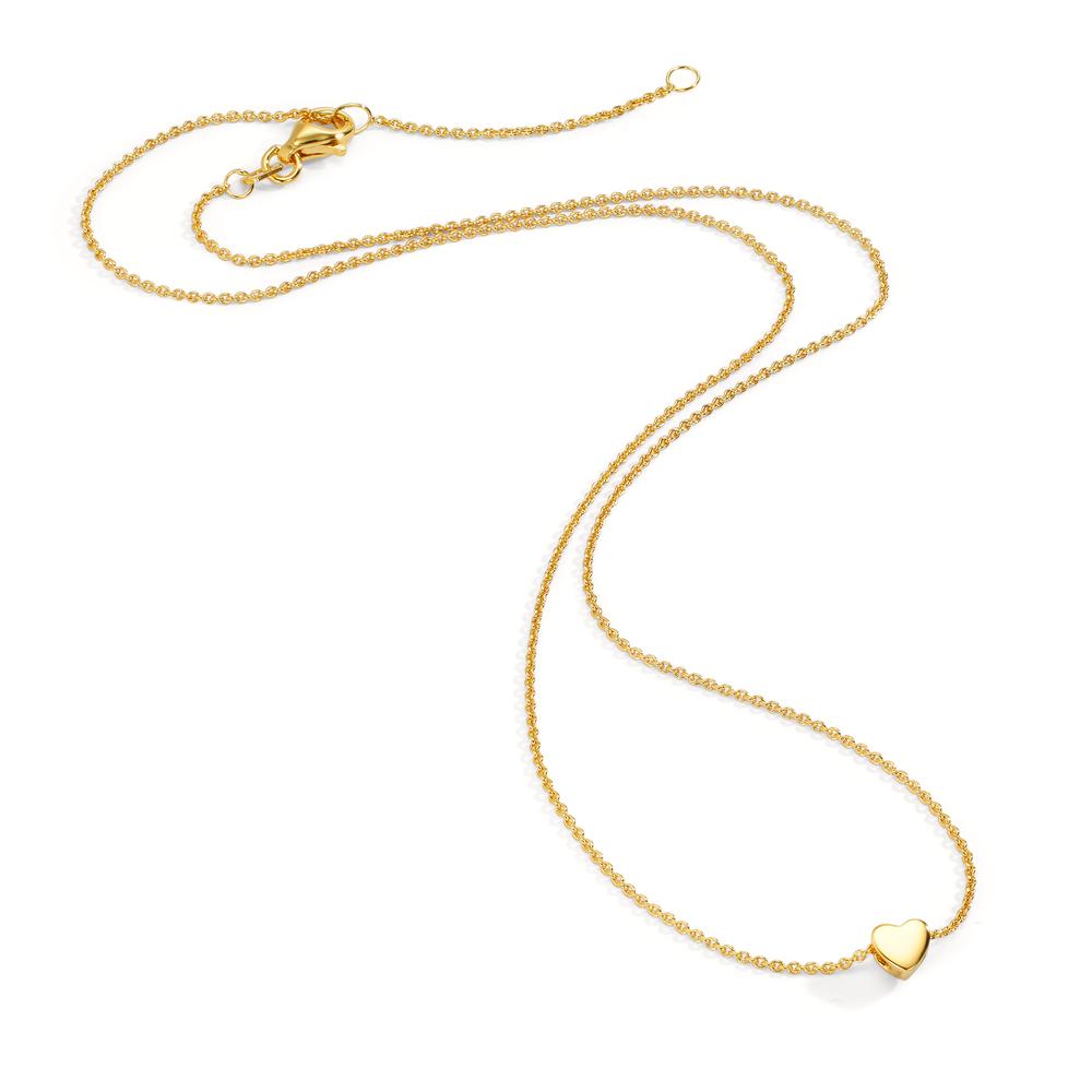 Necklace 9k Yellow Gold Heart 42-45 cm Ø5 mm