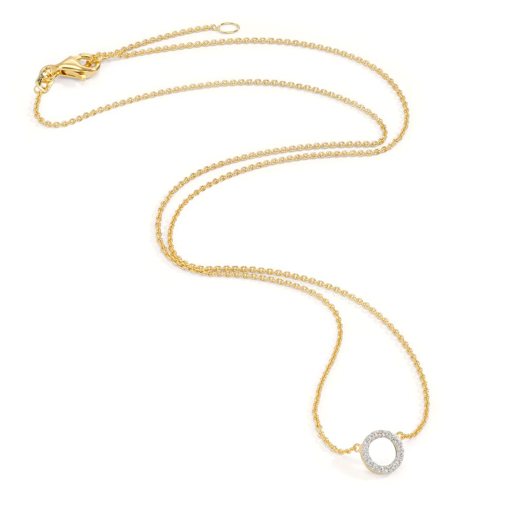 Necklace 9k Yellow Gold Zirconia 42-45 cm