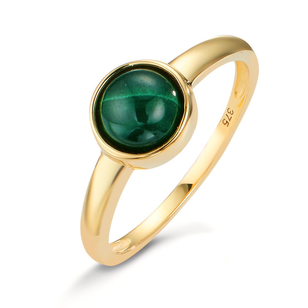 Ring 9k Yellow Gold Malachite Ø7 mm