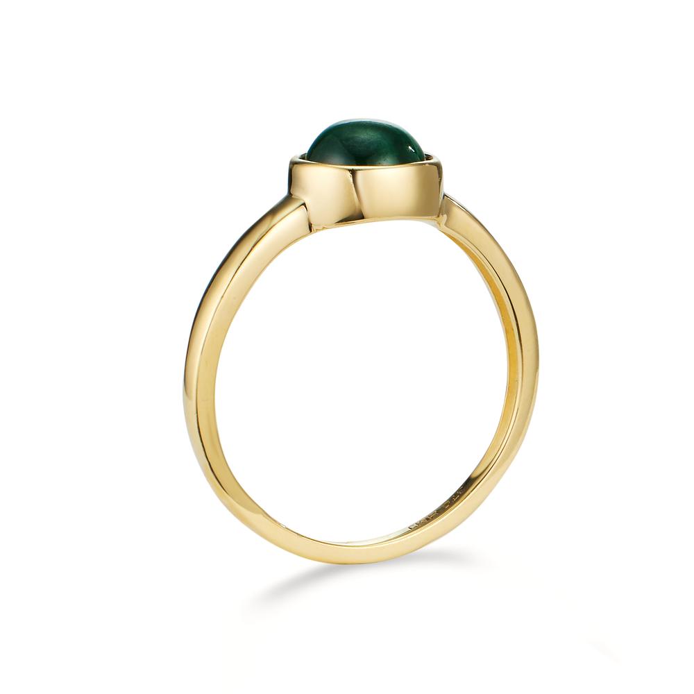 Ring 9k Yellow Gold Malachite Ø7 mm