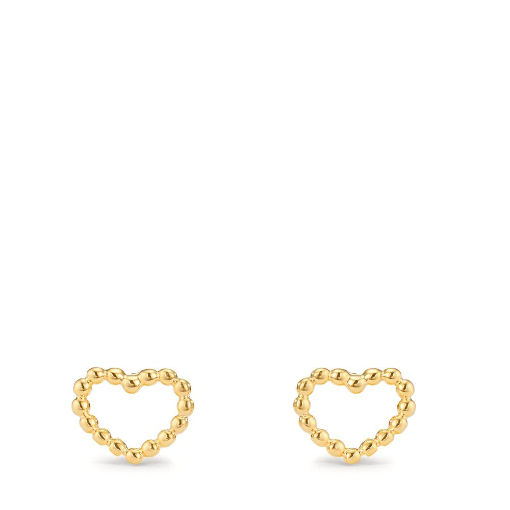 Stud earrings 9k Yellow Gold Heart Ø7.5 mm