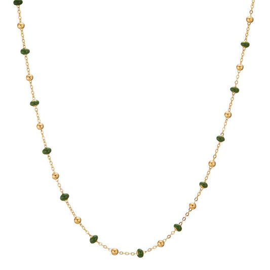 Necklace 18k Yellow Gold Enameled 42 cm