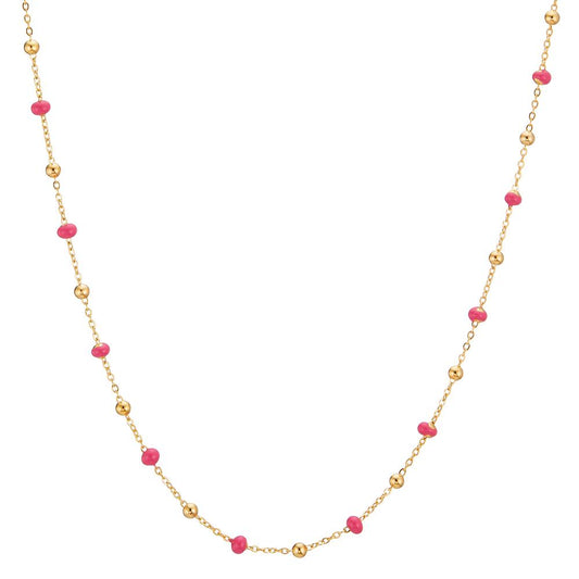 Necklace 18k Yellow Gold Enameled 42 cm