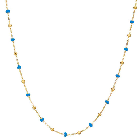 Necklace 18k Yellow Gold Enameled 42 cm