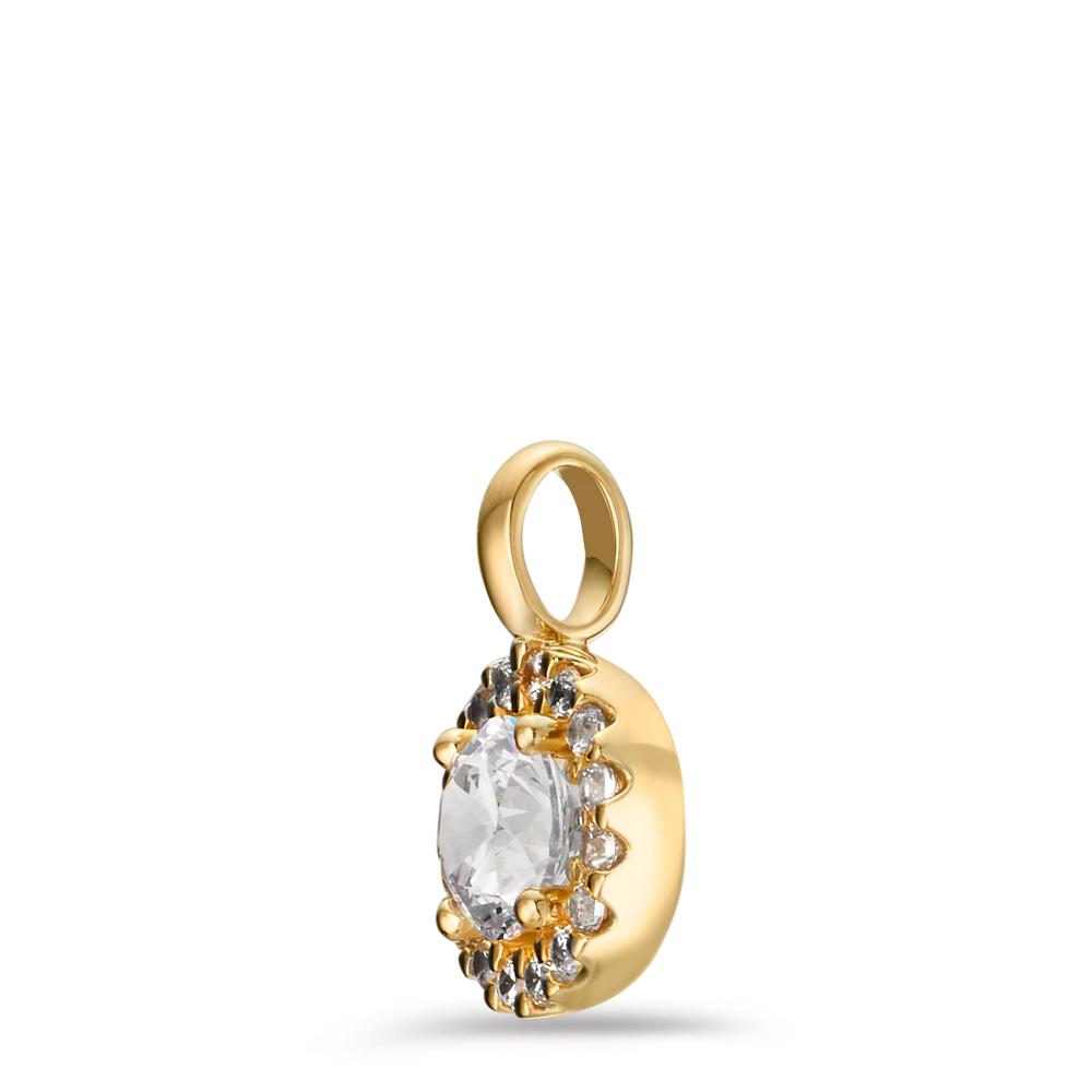 Pendant 9k Yellow Gold Zirconia Ø8.5 mm